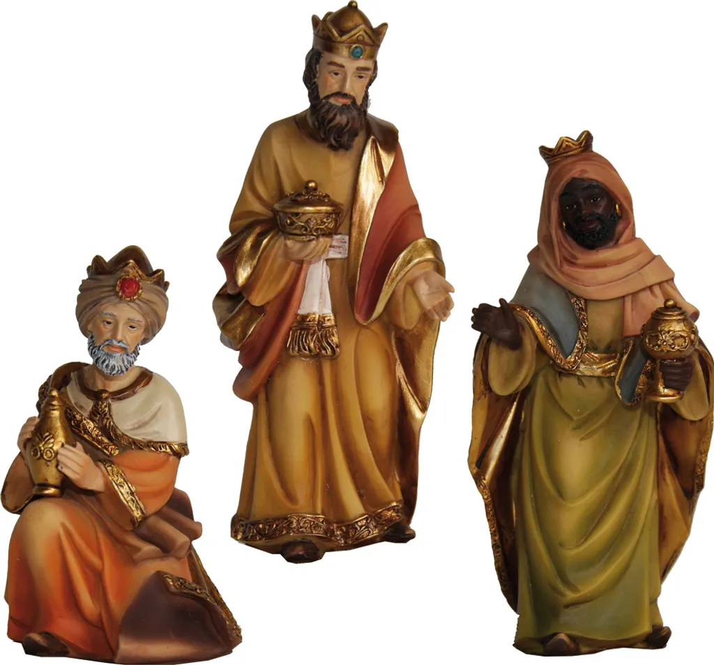 Re Magi per Presepe FADEDA 14 cm - Statuine Artigianali in Resina - 1