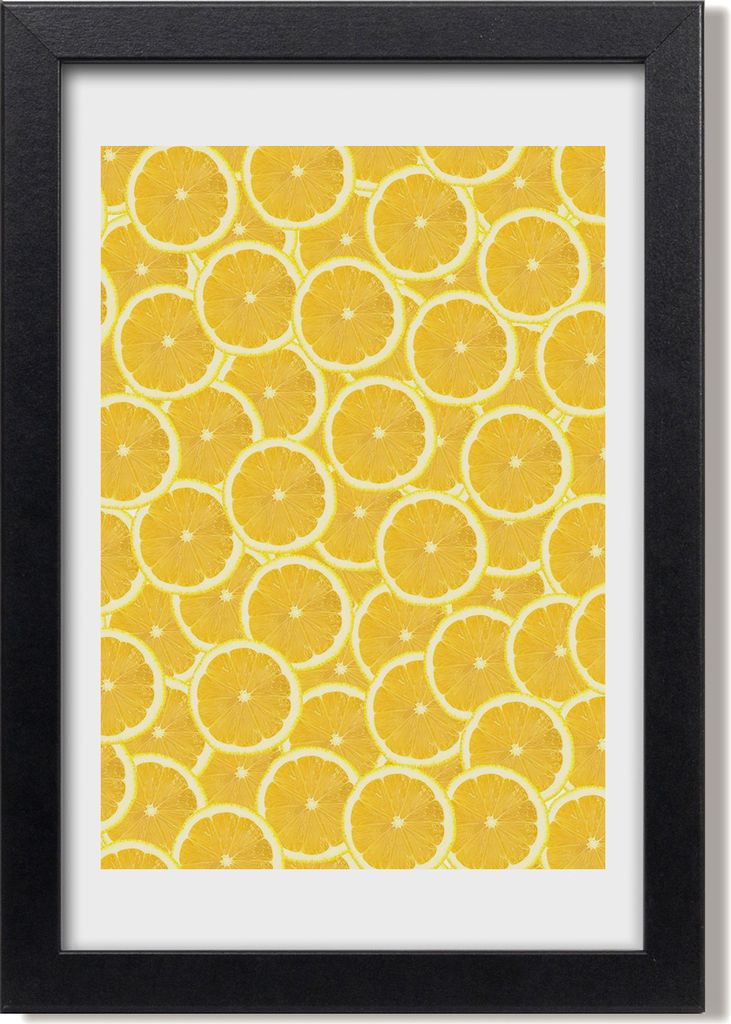 Bild 20x30 MDF-Rahmen, Wandkunst Zitronen Produktbild 