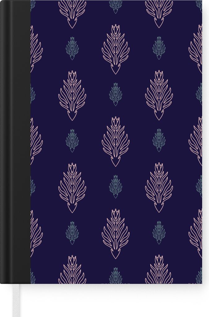 MuchoWow Notizbuch Tagebuch Haushaltsbuch Notebook A5 Art Deco - Kontur - Muster - Notizblock - Notizheft - Notebook - Schreibblock - Papier