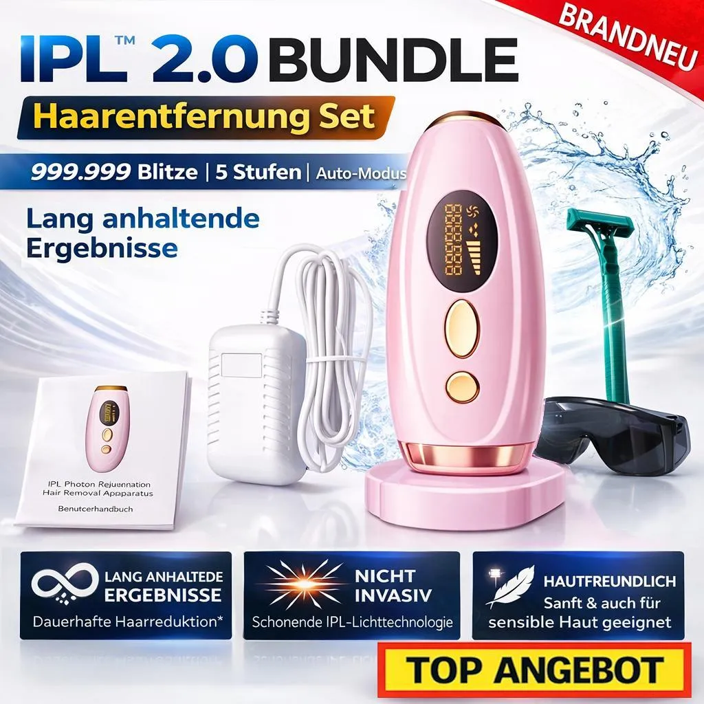 Épilateur à lumière pulsée IPL 2.0 rose pour épilation semi-définitive
