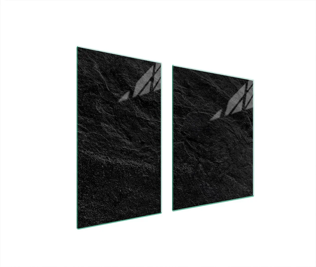 Copri Fornelli Vetro 100x52 Ardesia - Set 2 Pezzi Protezione Cucina