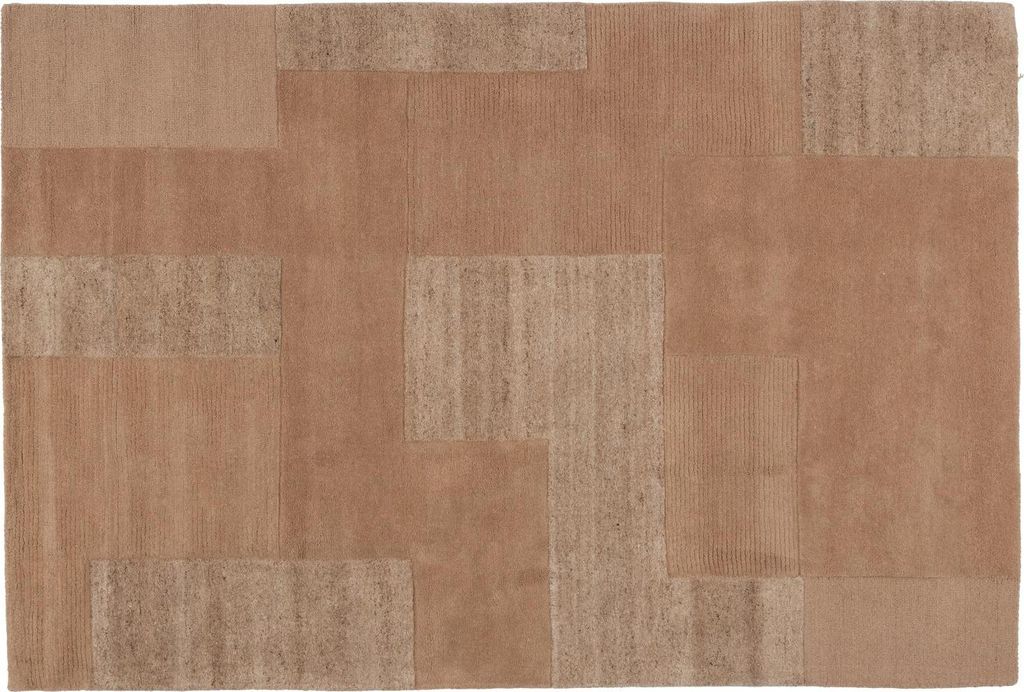 noven handgewobener teppich wolle/baumwolle sand 170x240cm