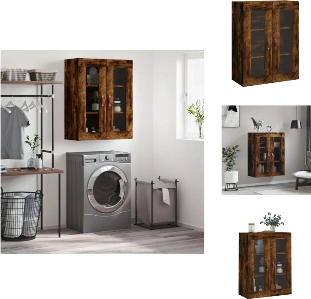 Credenza a Muro vidaXL Rovere Fumé 70cm | Mobile Pensile Alto Design Luxury