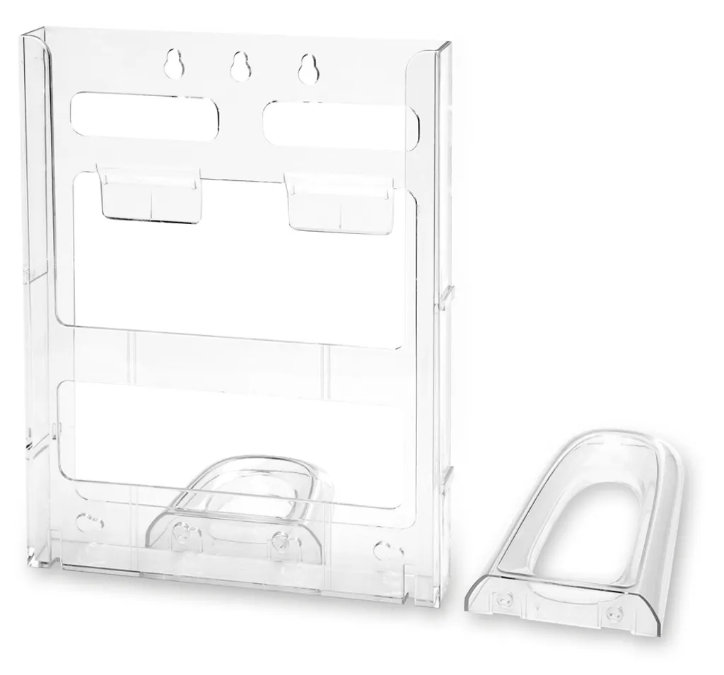Porte-brochures A5 transparent robuste avec système Lit-Loc emboîtable