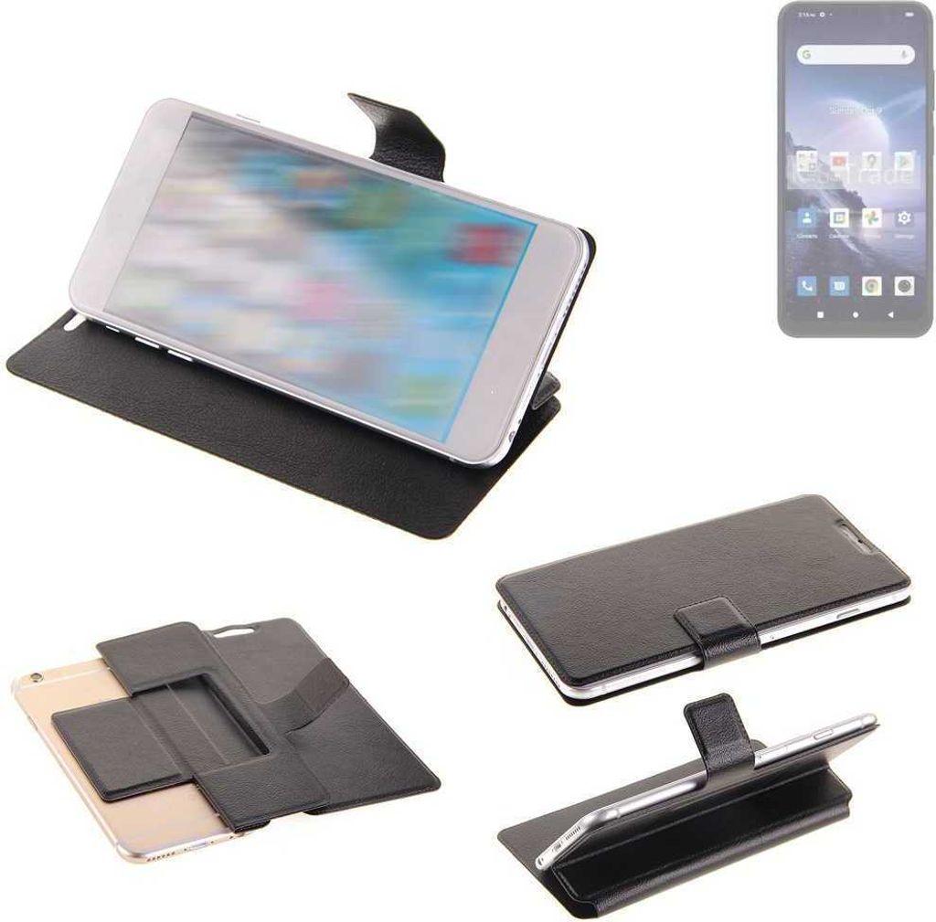 K-S-Trade Schutzhülle kompatibel mit FreeYond M5 Schutzhülle Flip Cover Klapphülle Wallet Case Slim Handyhülle bookstyle schwarz