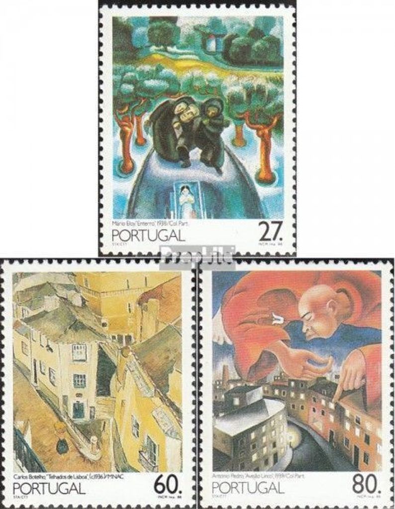 Briefmarken Portugal 1988 Mi 1769-1771 (kompl.Ausg.) postfrisch Gemälde