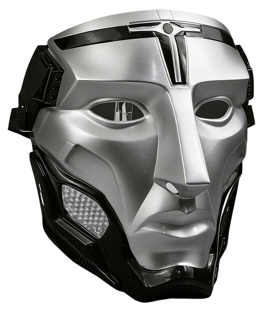 Gefängniswärter-Maske aus Kunststoff – Cosplay-Maske für Halloween-Partys, Rollenspiele, lustiges Kostümaccessoire für Erwachsene und Kinder