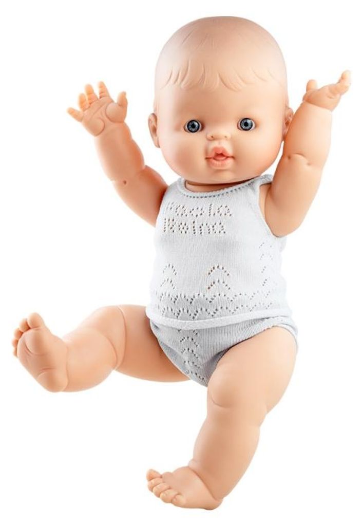 Paola Reina Puppenunterwäsche grau - Babypuppe Kleidung Set Baumwolle 34cm