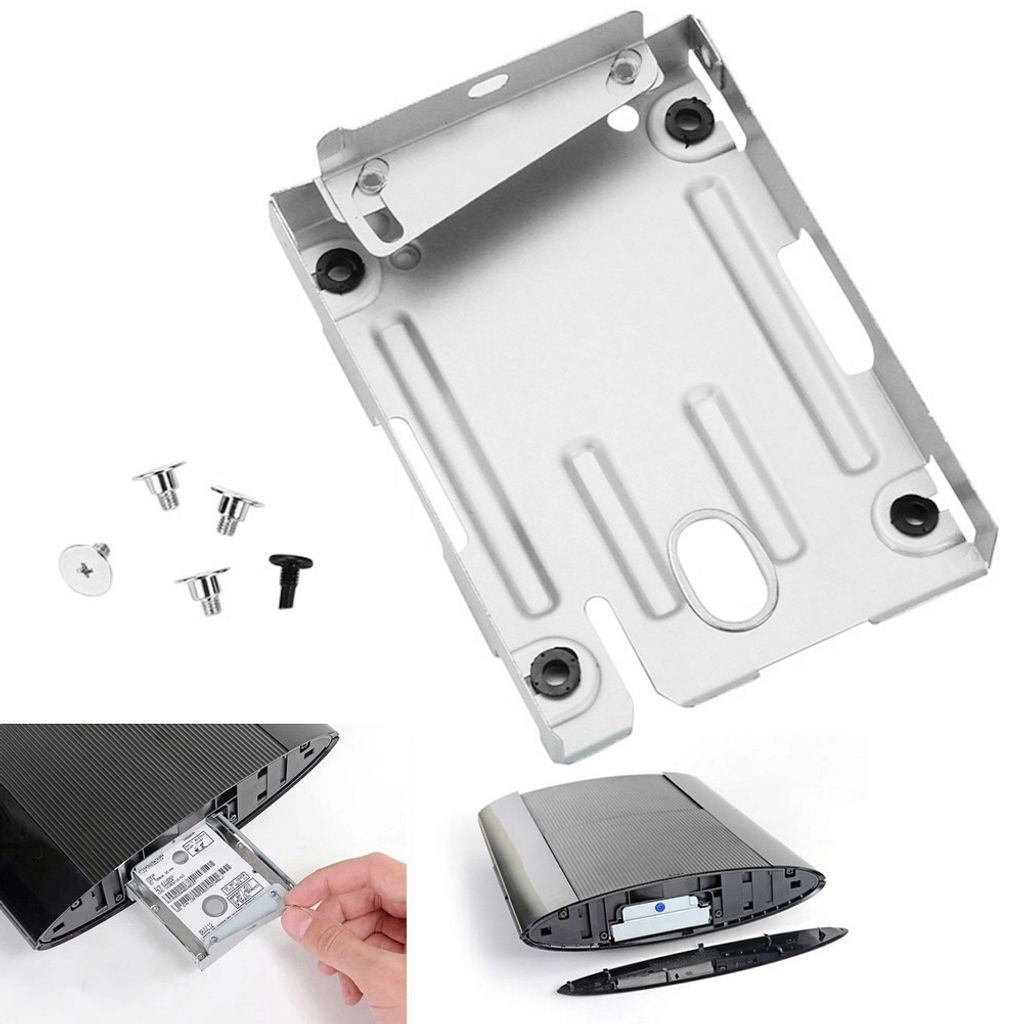 Metall Festplatten -Antrieb HDD Montagehalterhalter Schraubenschrauben Kit für Sony PS3 Slim