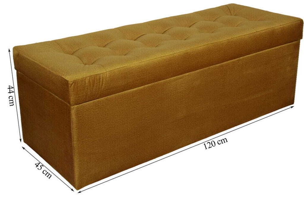 mg dizajnová čalúnená stolička, 45x120 cm, farba zlatá - Obrázok produktu 