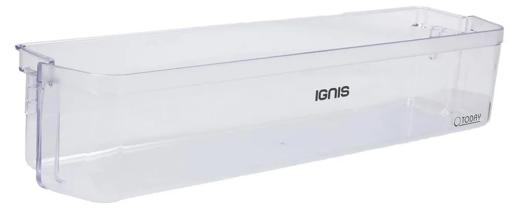Compartiment bouteilles Ignis 481010372115 plastique transparent