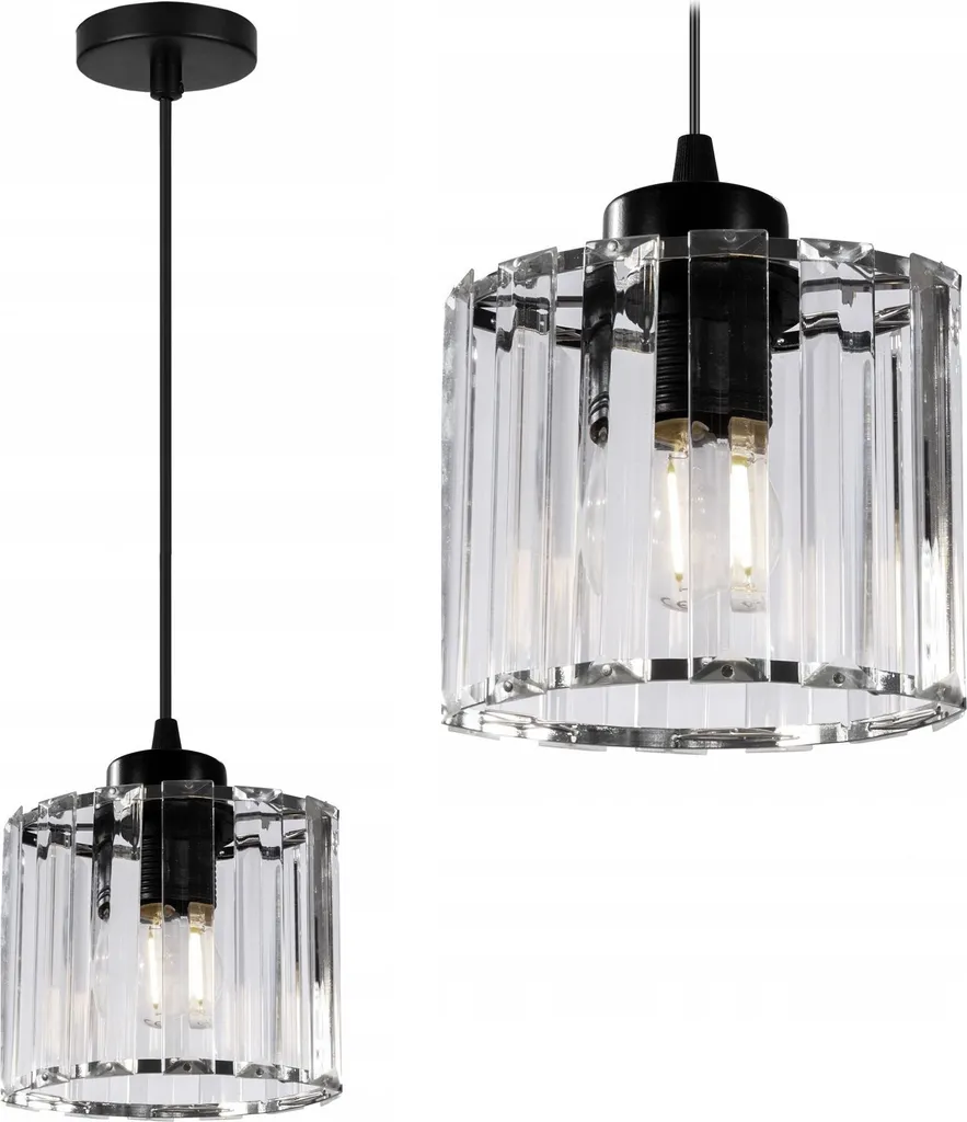 Lampe de Cuisine Suspendue Toolight APP511-1CP Noire pour Table à Manger