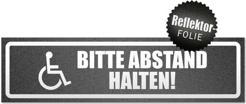 Bitte Abstand halten! Motiv 1 invertiert Magnetschild Schild magnetisch