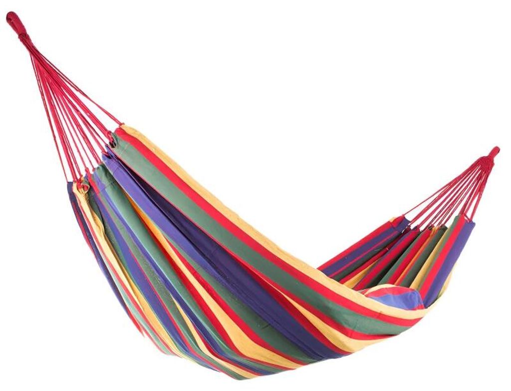 Verk Hamaka houpací síť 200 x 150 cm silné červené pruhy Obrázok produktu 
