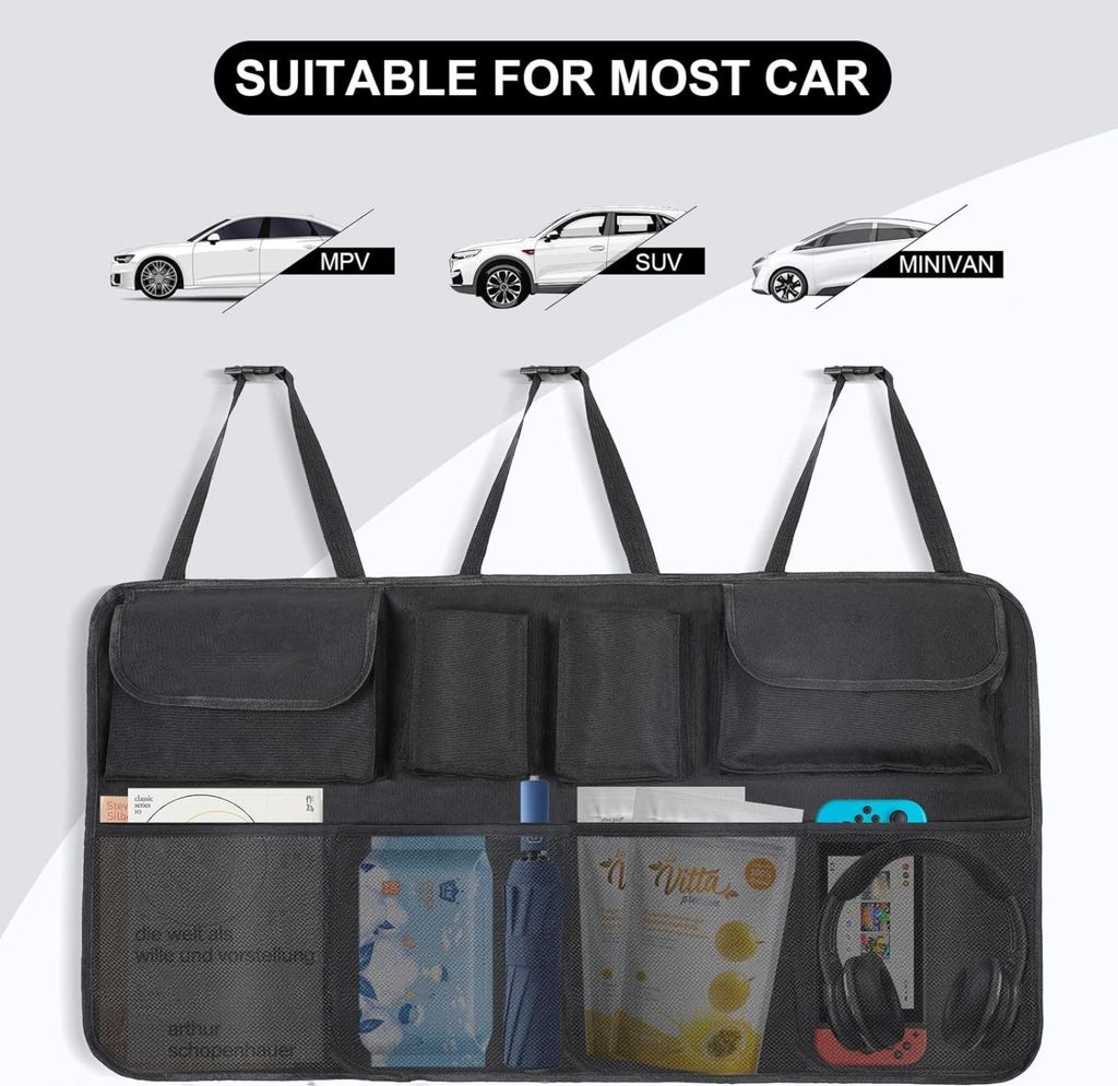 Rücksitzorganizer Auto Kofferraum Organizer SUV faltbar Produktbild 