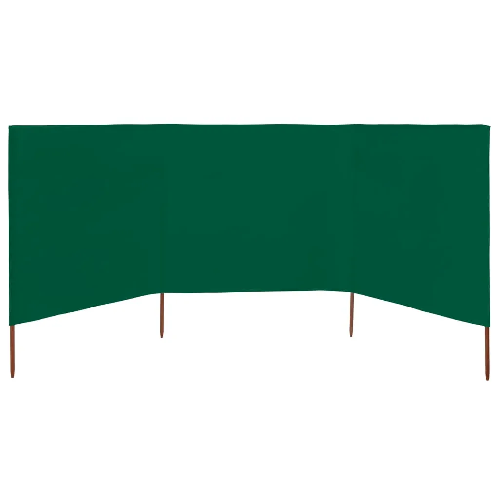 Paravent d'extérieur 3 pièces vert : 400x160cm pour jardin et camping