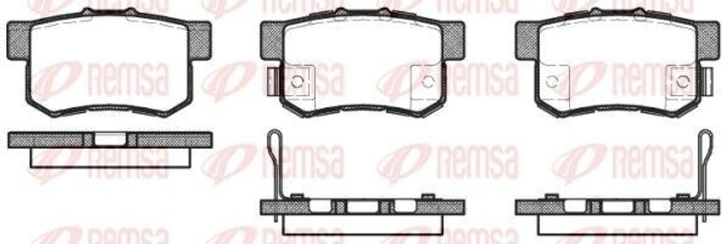 REMSA Bremsbeläge Satz Hinten Bremsklötze für HONDA CR-V III (RE) 0325.52