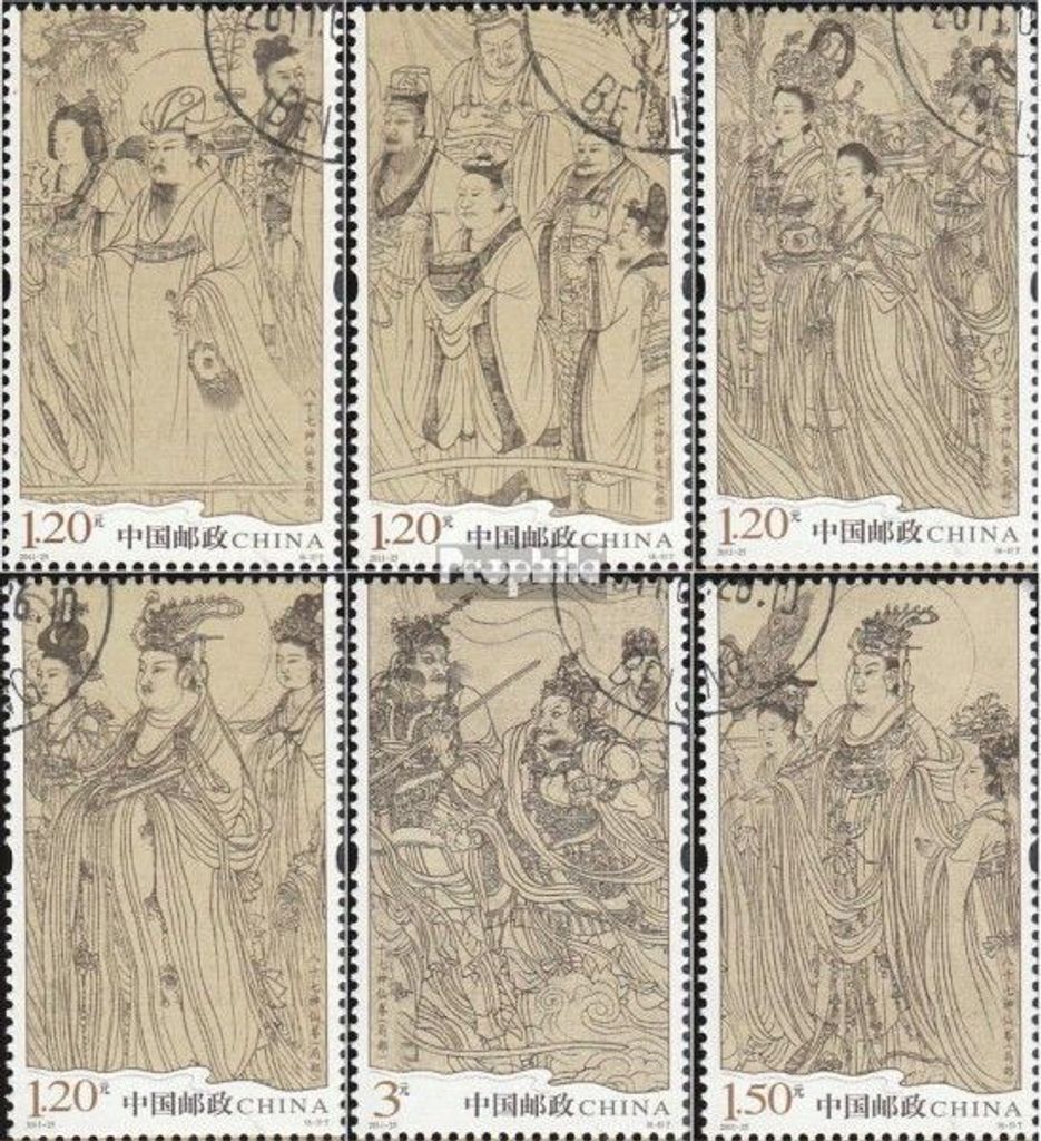 Briefmarken Volksrepublik China 2011 Mi 4302-4307 (kompl.Ausg.) gestempelt Die 87 Unsterblichen