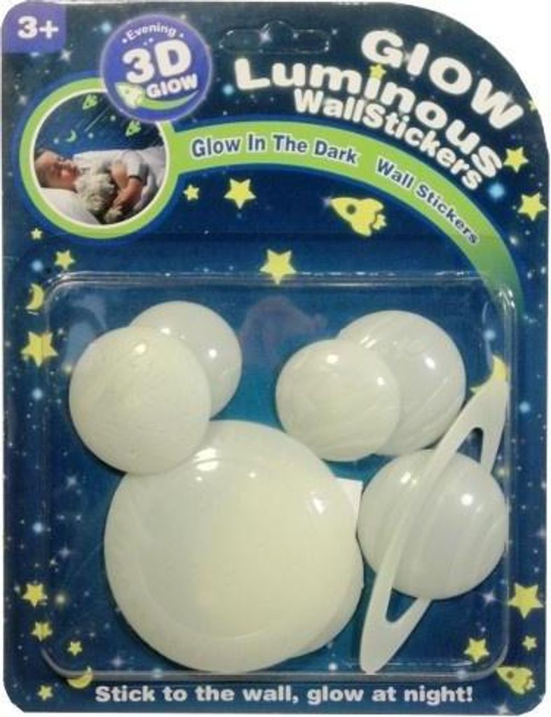 Leuchtende Wanddekorationen MIX in Dunkelheit