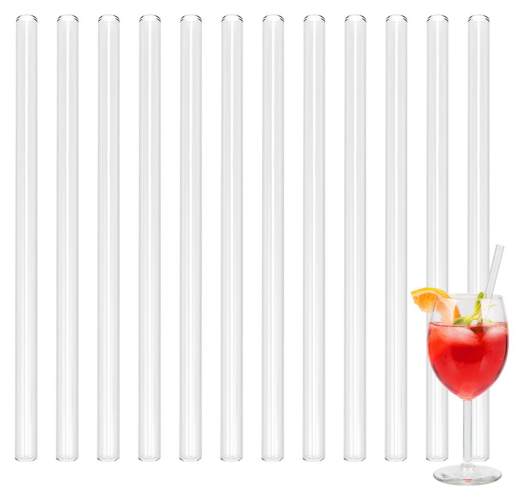 Bremermann glazen rietjes - Set van 12, 15 cm lang, met 4 Productafbeelding 