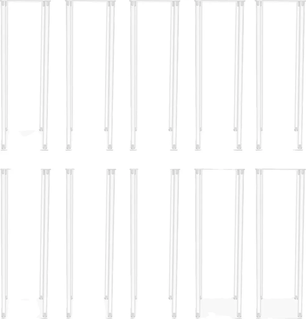 Colonnes décoratives blanches pour fleurs en acrylique lot de 10 unités