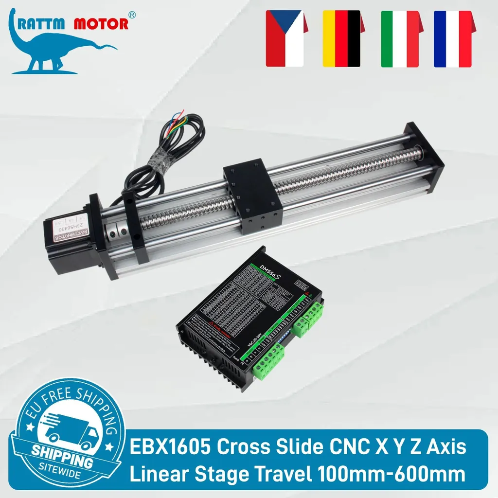 Rail Linéaire à Installation Flexible et Moteur Pas à Pas Haute Précision