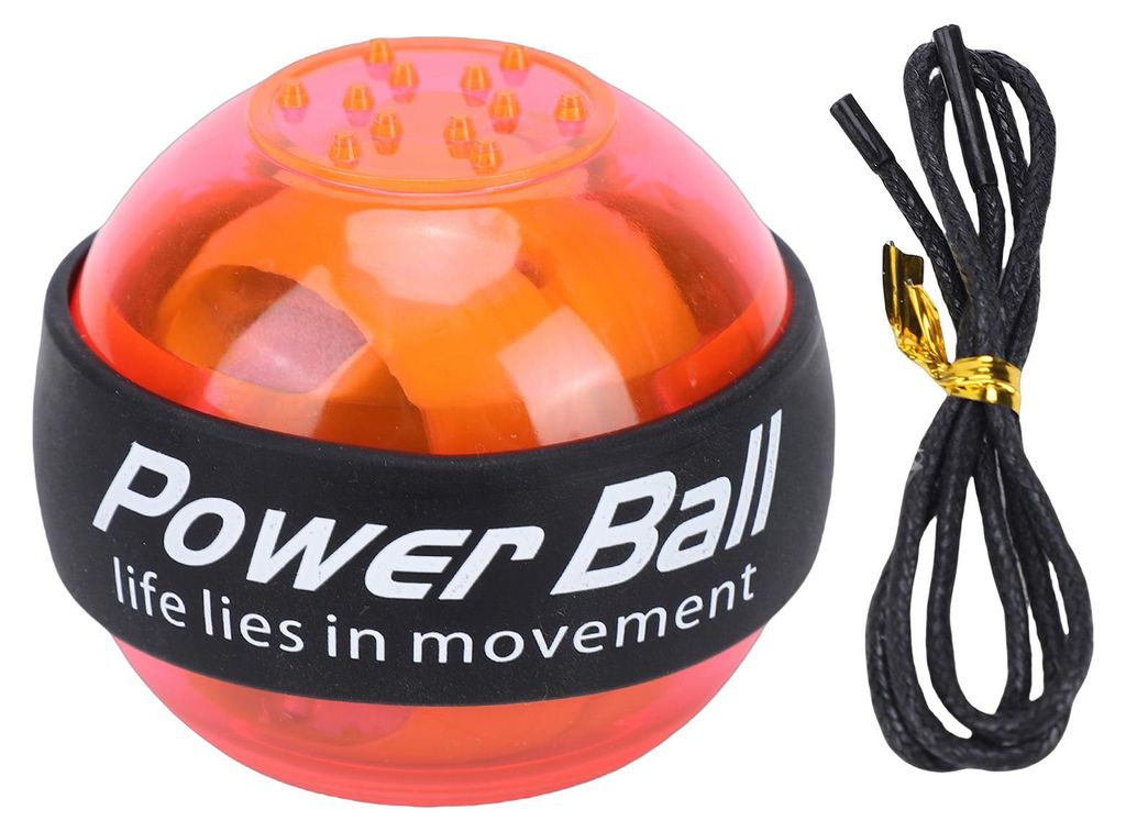 Handgelenk-Trainingsball, beleuchtetes Power-Gyroskop für Arme, Unterarm-Training, Orange