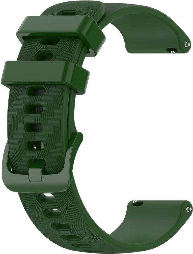 Sportliches Ersatz-Armband Loop 20 mm für Amazfit, Garmin, Huawei und Samsung Smartwatches Silikon, Farbe:Dunkelgrün