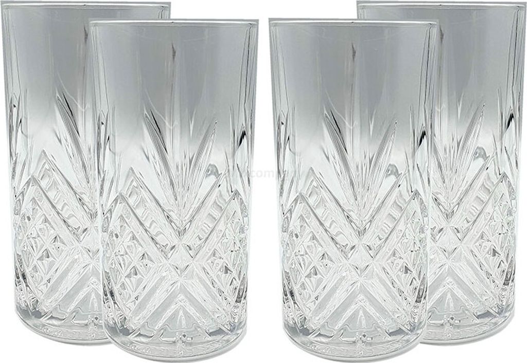 Hendricks Gin 4er Set Longdrinkgläser / 4x Longdrinkglas / Glas mit branding