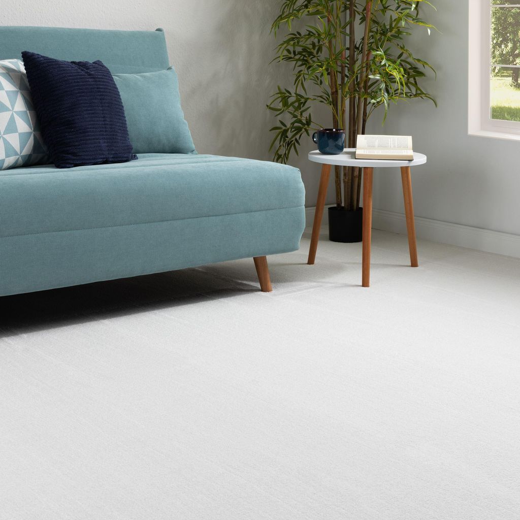 Steffensmeier Teppichboden Lipari Meterware | Auslegware für Kinderzimmer Wohnzimmer Schlafzimmer | Creme, Größe: 100x100 cm