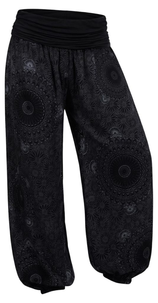 Haremshose Damen Flatterhose luftige Sommerhose weites Bein Produktbild 