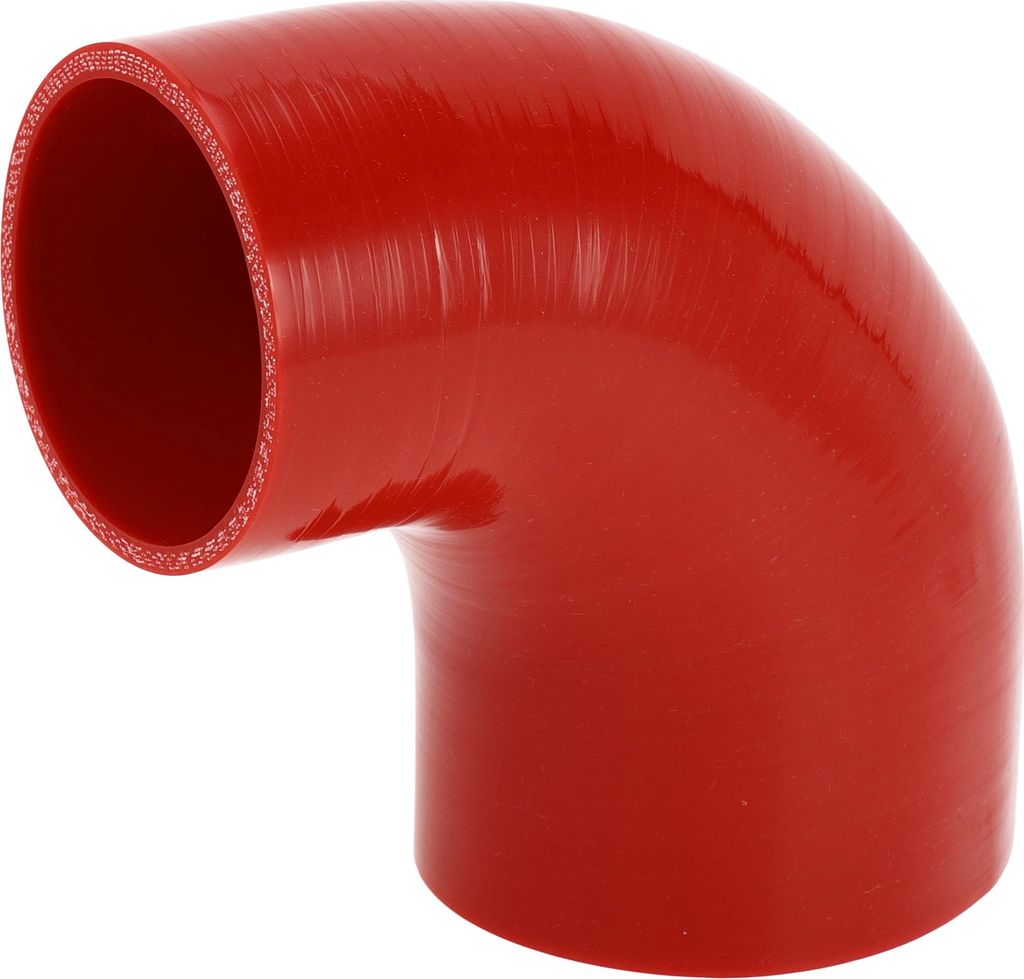 1 Stück 76-102mm/2,99"-4,02" ID 120mm/4,72" Länge 90 Grad Roter Autosilikonschlauch Kühlmittelschlauch Universal