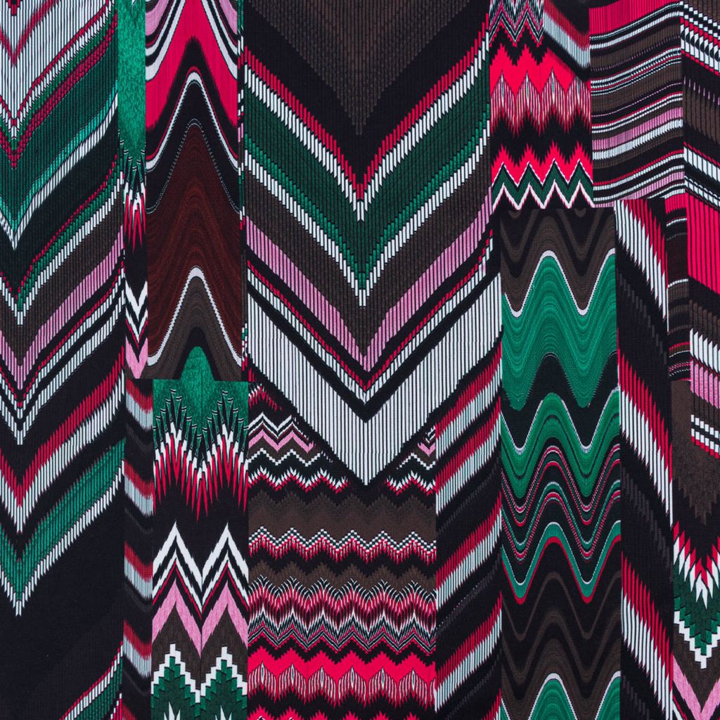 Bekleidungsstoff Peach Touch Digitaldruck pink braun grün 1,51m