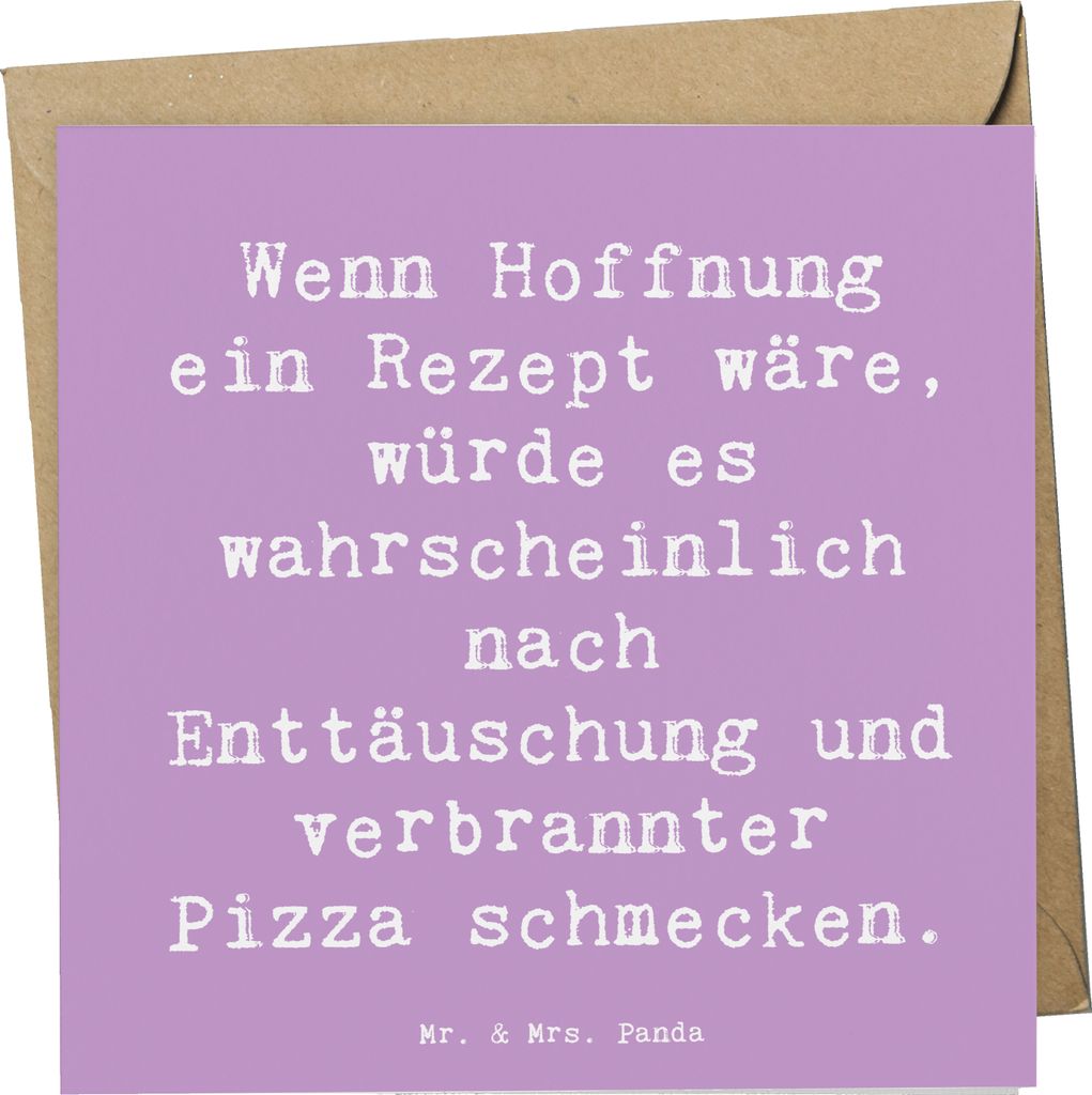 Mr. & Mrs. Panda Grußkarte Spruch Hoffnung in schwierigen Zeiten - Lavendeltraum - Geschenk, Gefühl, Dunkelheit, Leichtigkeit, Mutmacher, Motivat...