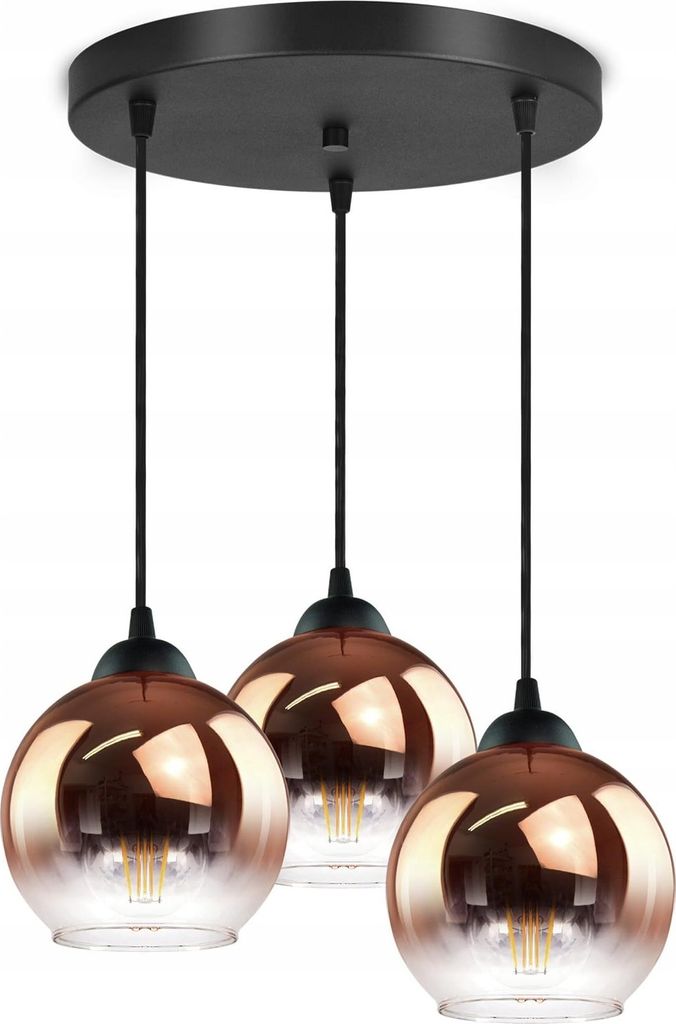FKL DESIGN Home Deco Deckenlampe Pendellampe Kugel Schwarz Produktbild 