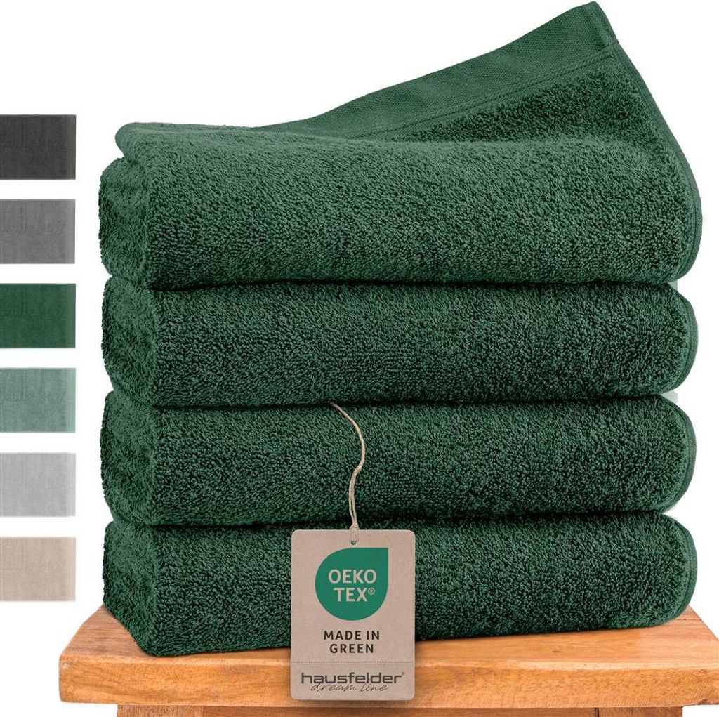 Hausfelder Handtücher Premium Handtuch Set (Dunkelgrün, 4 Produktbild 