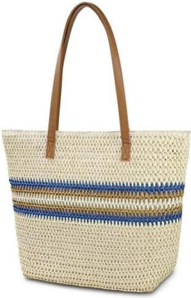 Borsa da Spiaggia in Paglia da Donna con Zip - Estate 2026 Chic