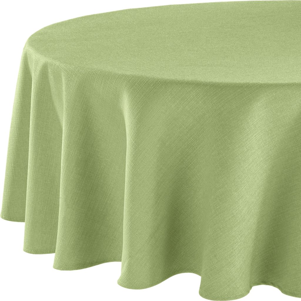 Erwin Müller Tischdecke Krefeld" lindgrün oval: 140x190 cm"