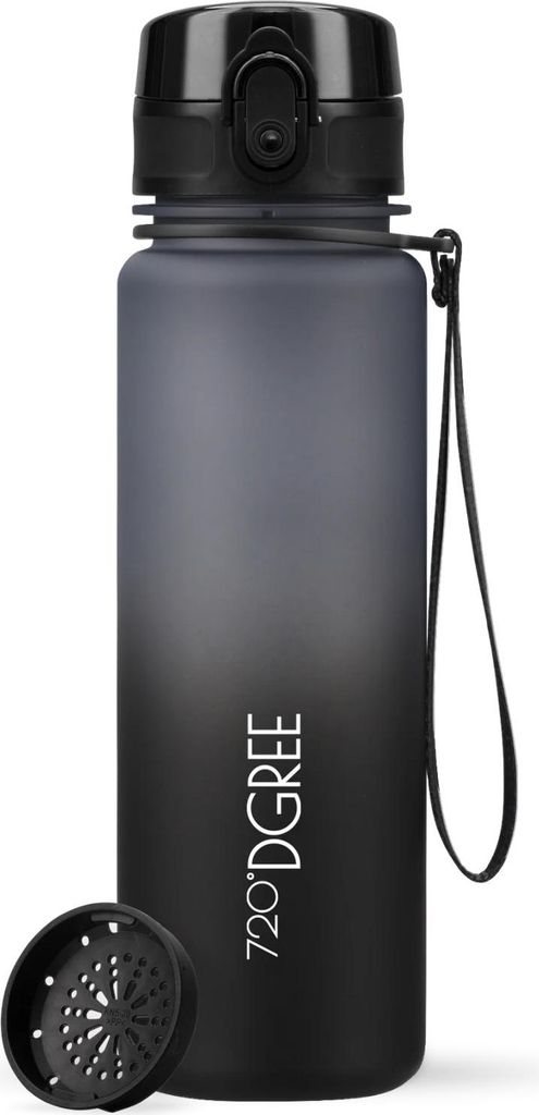 720°DGREE Trinkfl. uberBottle Multic. softTouch m.Sieb stone gr./onyx bl. 0,5l