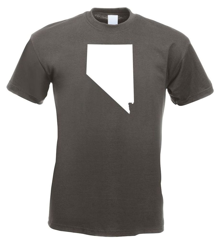 Kiwistar - T-Shirt - Graphit - USA - Bundesstaat - Nevada Herren Funshirt Bedruckt Design Sprüche Spruch Motive - mit Motiv Bedruckt - Funshirt De...