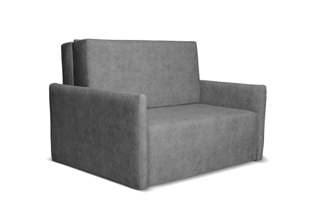 Sofa DALIA I, Wohnzimmer, modernes Schlafsofa Couch 2-Sitzer Sofa freistehendes Polstersofa Bettkasten 131 cm Schlaffunktion Grau Luda 10
