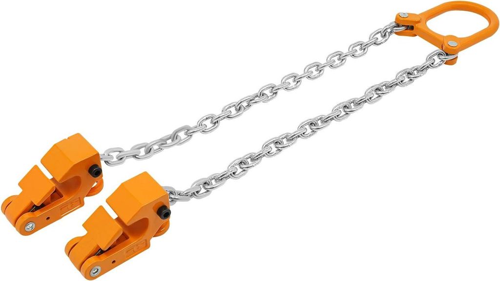Fassheber - Vertikaler Kettenheber - Stahl - Tragfähigkeit 1 Tonne (1000 kg) - Für Kunststoff- und Metallfässer - Multifunktional - Gelb
