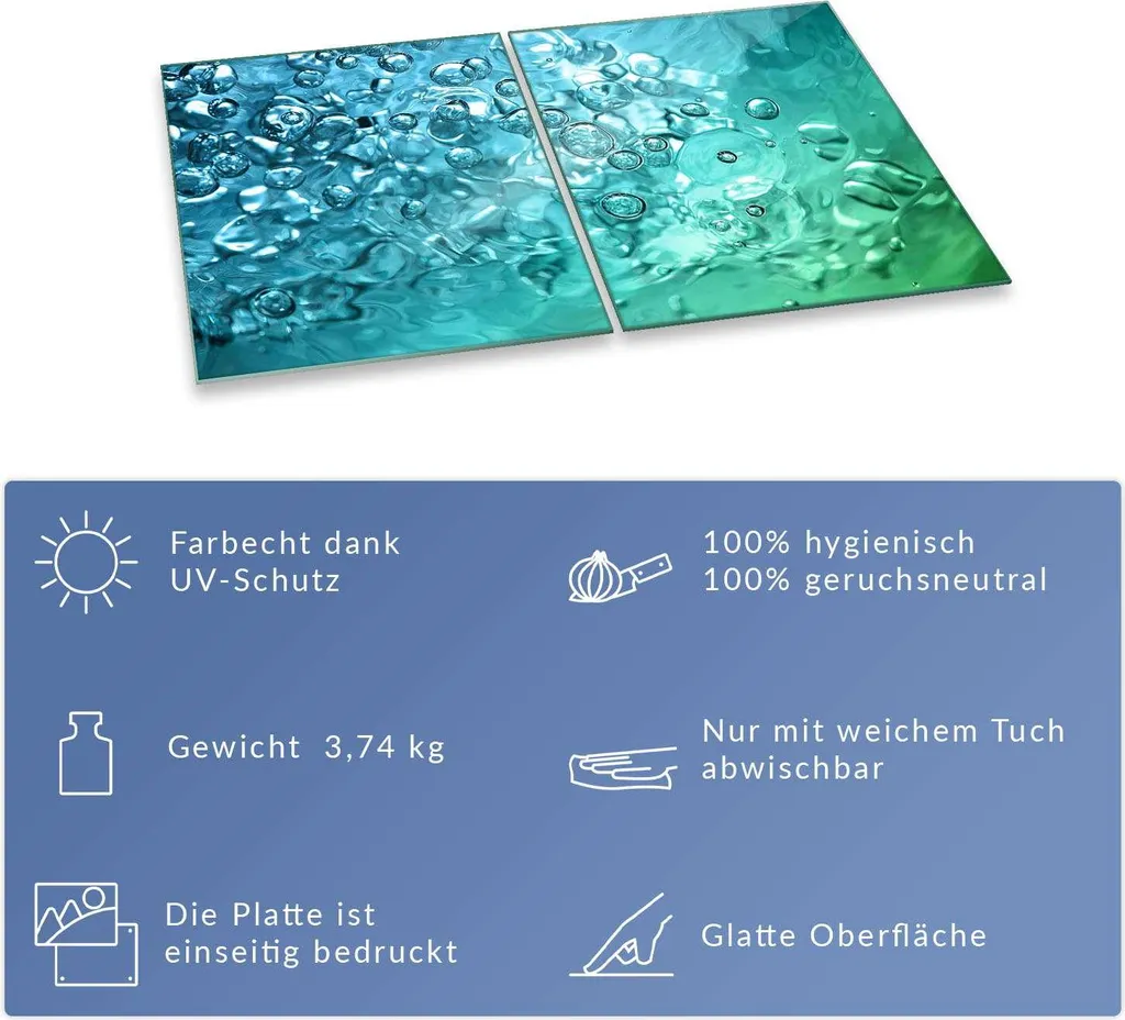Copertura Piano Cottura Natural Blue 2 Pezzi 40x52 | Cucina Ordinata - 7