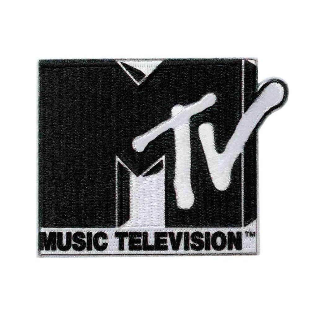 Mono-Quick MTV Schwarz - Aufnäher, Bügelbild, Aufbügler, Produktbild 