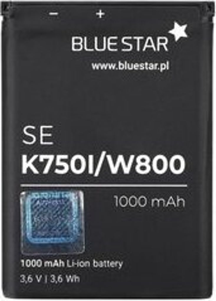 Bluestar Akku Ersatz kompatibel mit Sony Ericsson K750i 1000mAh 3,6V Li-lon Austausch Batterie Accu BST-36 W800, W550i, Z300