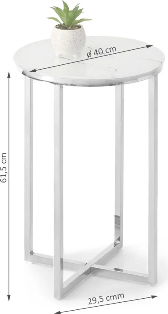 Table d'appoint marbre noir véritable et structure dorée ZOAR 45cm - 3