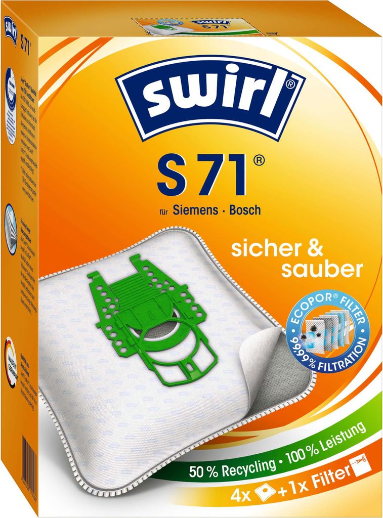 Swirl S 71, Orange, Weiß, Siemens, Bosch, Box, 238 mm, 166 Produktbild 
