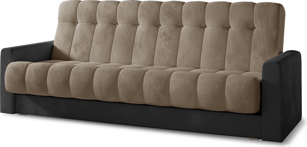Sofa mit Schlaffunktion und Bettkasten, Couch für Wohnzimmer, Schlafsofa Federkern Sofagarnitur Polstersofa Wohnlandschaft mit Bettfunktion - 195 ...