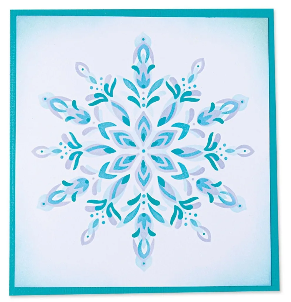 Pochoirs à Superposer Flocon de Neige pour Scrapbooking et Carterie