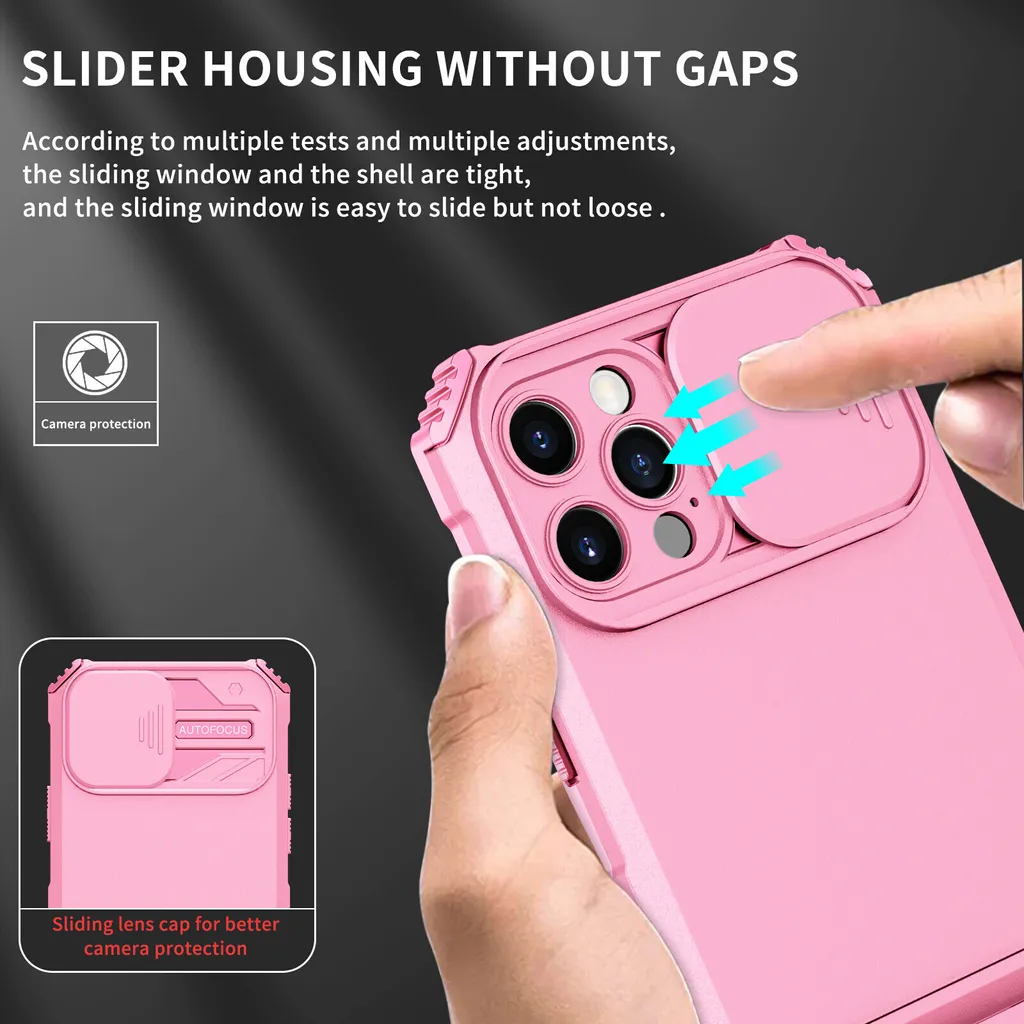 Custodia iPhone 12 Pro Max per Escursioni: Protezione Militare Rosa - 2